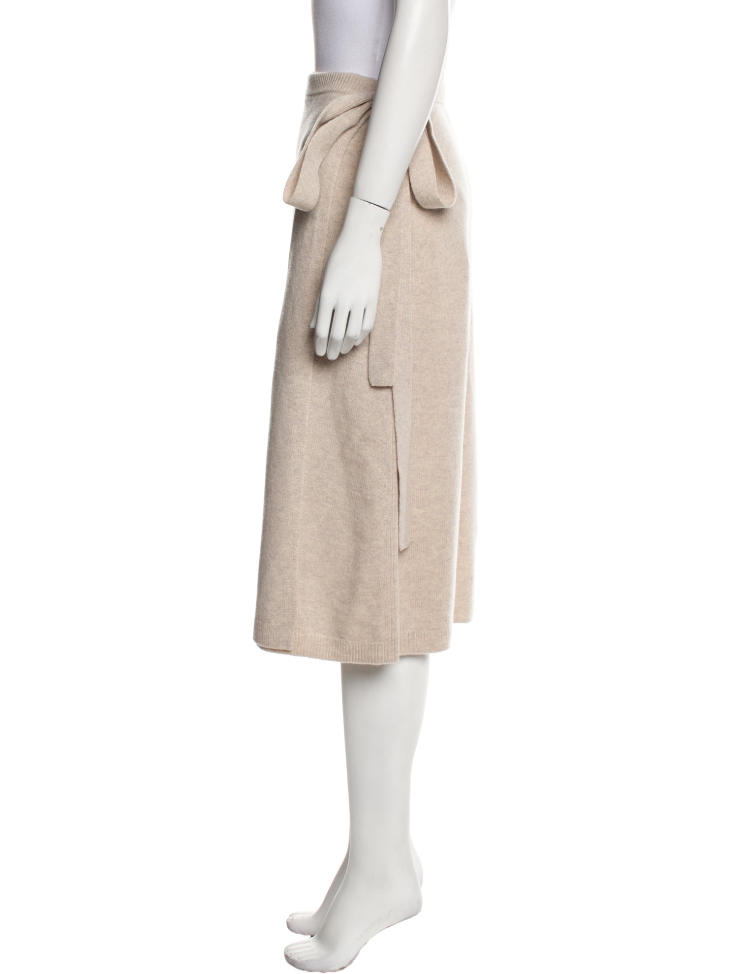 Closed Wool Knee-Length Skirt